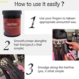 Gel Fijador Extra Fuerte para Trenzas y Peinados con Rizos, Sin Residuos, para Control de Bordes y Ondas, Ideal para <span class=keywords><strong>Cabello</strong></span> Rizado - Product Image 4