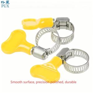 2024 PUX Collier <span class=keywords><strong>de</strong></span> <span class=keywords><strong>serrage</strong></span> pour tuyau à vis sans fin, non perforé, à poignée papillon en <span class=keywords><strong>plastique</strong></span>, à vis moletée facile à tourner, avec vis à molette - Product Image 3