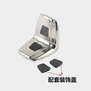 Connecteur d'angle en L à 90 degrés en acier inoxydable pour quincaillerie de cloisonnement de toilettes publiques - Product Image 2