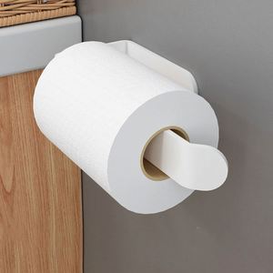 Porte-serviettes simple moderne, support mural pour rouleau de papier essuie-tout de cuisine, en aluminium, pour porte de douche de salle de bain, en acier inoxydable - Product Image 6