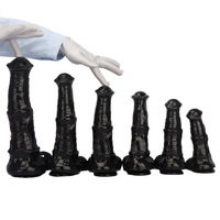 Dildo en forme de cheval noir, 6 tailles, unisexe, plug anal extra-large, plug anal, dispositif de masturbation, jouet réaliste pour adultes, PVC, Dongguan