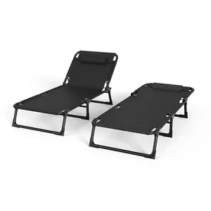 Vente chaude chaise longue de piscine de luxe pour jardin chaise longue de plage portable inclinable et pliante chaise longue de soleil