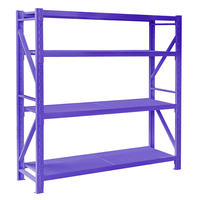 Étagères de stockage direct usine, 4 niveaux, 500 kg, en acier, pour entrepôt, vente en gros, OEM