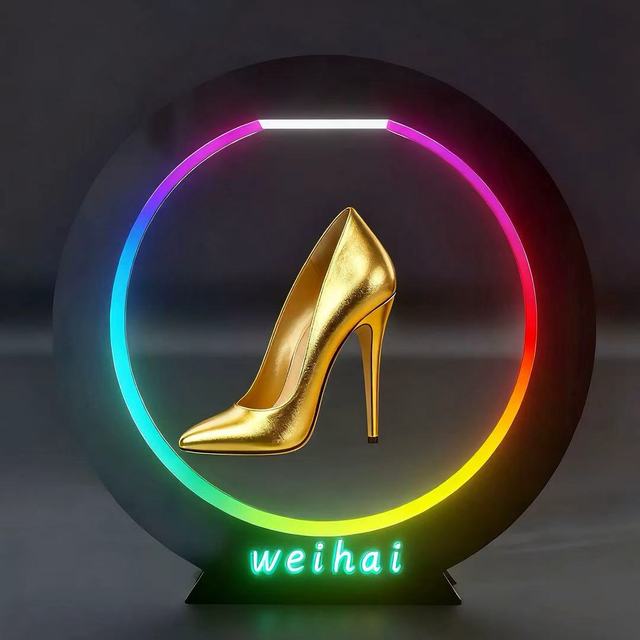 Custom Acrylic Magnetic Levitation Display Stand Rotating Floating Showcase for Shoe Store Jewelry Exhibition Hall Advertising