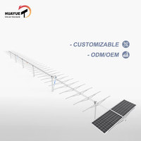 Traqueur solaire Huayue-Support de traqueur solaire HYP-2-90PV-144-IR-M-3LD Traqueur solaire à axe unique à inclinaison plate