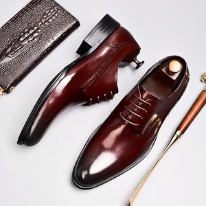 Chaussures Richelieu et Mocassins Classiques en Cuir de Vachette pour Hommes Britanniques, à Lacets, Tailles 37-48, Idéales pour Mariages et Réunions, avec Semelle en Caoutchouc et Maille Respirante - Product Image 5