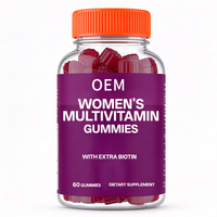 Gommes multivitaminées pour femmes avec biotine supplémentaire, 60 unités, complément alimentaire pour le bien-être quotidien des femmes