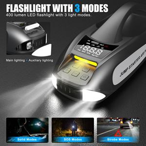 पावर बैंक के साथ 27000 माह पोर्टेबल जंप स्टार्टर टायर इंफ्लेवेटर और जपर 160psi कूद स्टार्टर एयर पंप 6000a पावर बैंक कार के साथ - Product Image 6