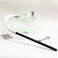 Shisha Hookah Portable en acrylique, avec voyant Led, boîte en plastique, nouveau modèle, bon marché, vente en gros