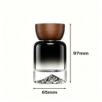 Bouteille en verre vide cylindrique avec couvercle, 110 ml, sans flamme, personnalisable avec votre marque, pour usage domestique et cosmétique, modèle Fuji Mountain Base