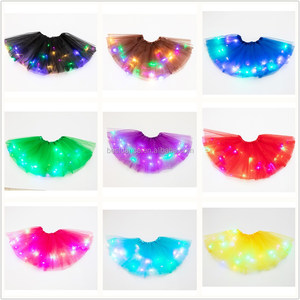 BestDance LED Tutu Jupe Tulle <span class=keywords><strong>Jupon</strong></span> Ballet Bubble Dance Jupe Performance Party Wear Halloween LIGHT up pour Enfants Femmes - Product Image 2