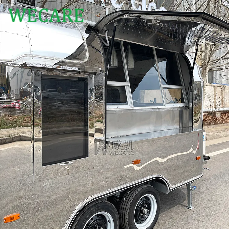 Wecare airstream bbq продовольственный грузовик концессионный продовольственный прицеп уличный хот-дог фургон
