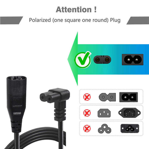 220-250V AC <b>Power</b> Cords IEC 320 C8 to C7 10A Extension Cord with IP11 Protection and SPT 18AWG <b>Cable</b> for <b>Computer</b> - Product Image 4