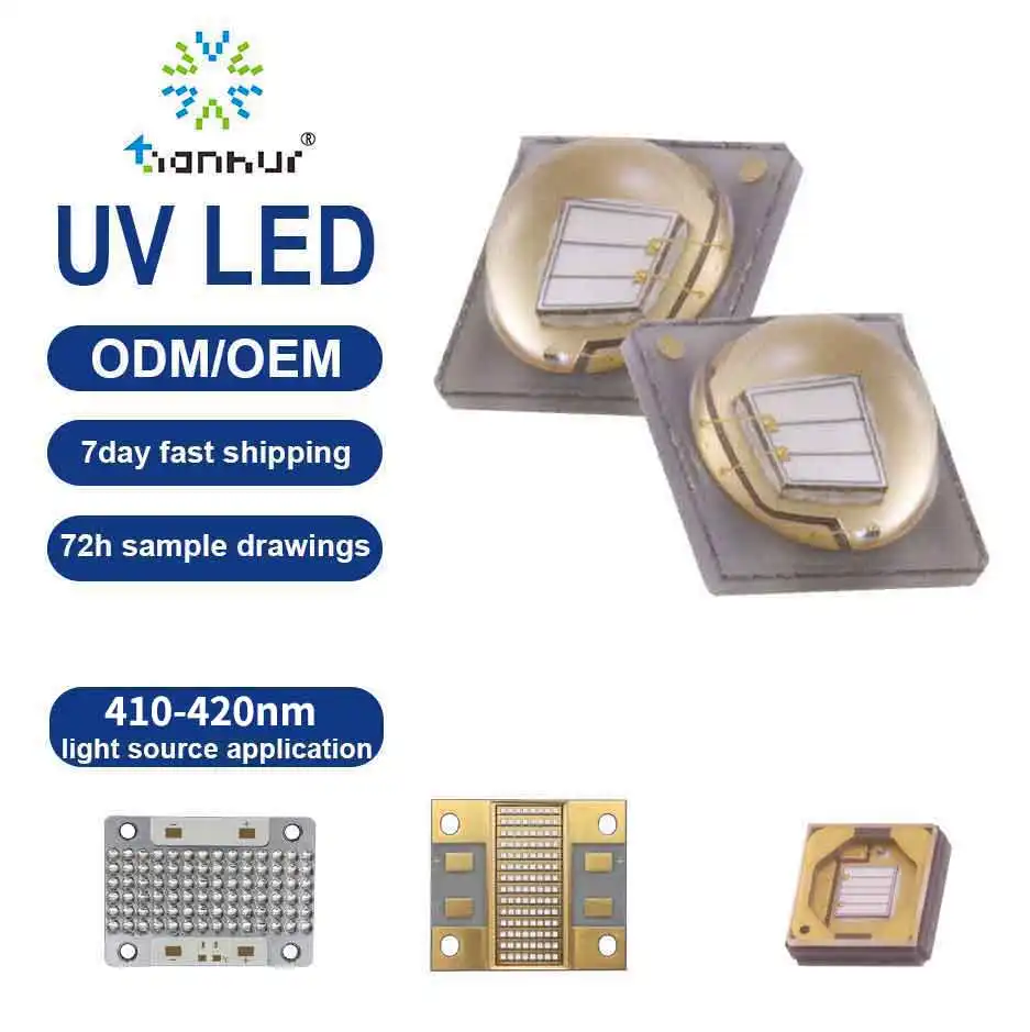 Seul Viosys SVC UV LED güzellik akrep balıkçılık lambası tırnak geliştirme SMD3535 SVC 410-425nm UV LED