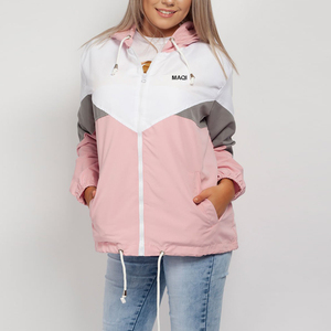 Nouvelle arrivée, <span class=keywords><strong>veste</strong></span> softshell pour femmes, coupe-vent à capuche personnalisée, style tendance, fermeture éclair, couleur unie - Product Image 1