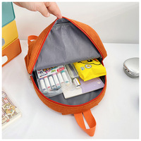 Sac à dos en peluche brodé motif animal de dessin animé OEM pour enfants de 2 à 6 ans, sac à dos scolaire en velours côtelé pour élèves du primaire, ours mignon