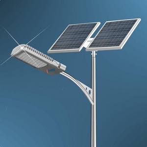 ไฟถนนโซลาร์เซลล์แบบสองในหนึ่ง/แยกส่วน กำลังไฟ 50w 80w 100w พร้อมเสาไฟ LED - Product Image 4