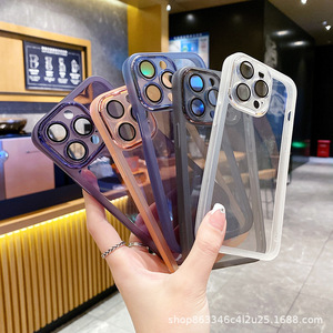 Purple Soft Silicone Case With Lens Protection For Iphone 15 14 13 12 Pro Max <b>Drop</b> Proof Full Coverage Thin <b>Back</b> Cover - Product Image 2