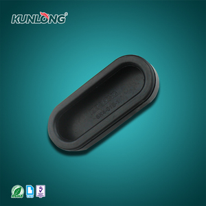 Tirador de goma con forma de <span class=keywords><strong>barco</strong></span> de pulgadas (negro, diseño que ahorra espacio, agarre cómodo, para puerta de gabinete/equipo) - Product Image 2