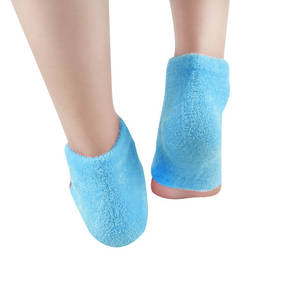 ถุงเท้าส้นเท้าที่ให้ความชุ่มชื้นกับพื้นรองเท้านุ่มสบายบุด้วยเจลเพื่อรักษาส้นเท้า<span class=keywords><strong>แตก</strong></span>แห้งในขณะที่คุณนอนหลับเพื่อสปา - Product Image 6