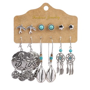 Ethnic Fashion Earrings Set With Tassels And Beads For Women Summer <b>Beach</b> Style - Product Image 5