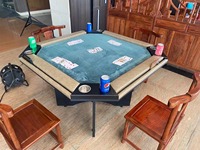 Table de poker multifonctionnelle Table carrée pour jeu de société Mahjong Jeu d'échecs Divertissement familial