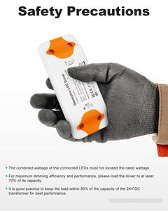 Alimentation électrique pour éclairage LED avec interrupteur à LED en plastique ultra fin, 12V 24V, variateur de lumière LED à triac - Product Image 5