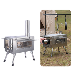 <span class=keywords><strong>Estufa</strong></span> de <span class=keywords><strong>leña</strong></span> gruesa portátil directa de fábrica para acampar al aire libre y senderismo tienda de campaña <span class=keywords><strong>estufa</strong></span> de calefacción de casete estilo plegable - Product Image 4