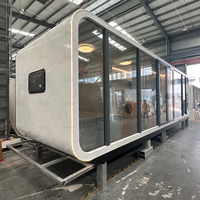 Maisons préfabriquées luxueuses en conteneur à structure en acier mobile préfabriquée en forme de dosette à utiliser comme kit de cabine Apple de bureau à vendre