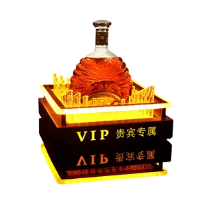Factory Custom Logo Metal Wine Display Stand <b>LED</b> <b>Lights</b> for <b>Bar</b> Home Occasions-Thanksgiving Halloween Easter New Year - Product Image 5