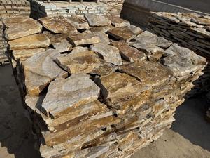 حجر طبيعي حجر رملي بني أصفر صدئ فضفاض تكسية جدران حجرية عشوائية - Product Image 6