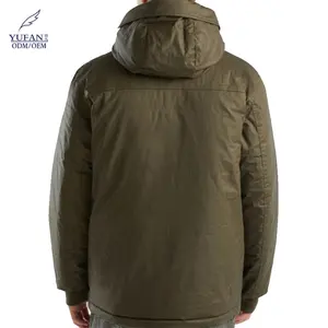 YuFan ODM jaket bulu angsa pria, jaket Luaran Logo kustom isi katun musim dingin pabrik grosir pakaian luar ruangan