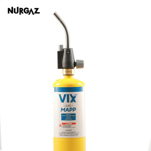 Tête de chalumeau de soudage NURGAZ, inclinée, au propane/gaz Mapp, avec allumage piézoélectrique 08049, pour réparation et chauffage - Product Image 2