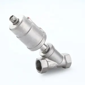 DN25 internal threaded angle seat valve 304 stainless steel pneumatic angle seat valve quick release valve y type