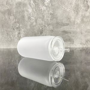 Vasos Elegantes de Plástico Acrílico de 16oz, Vasos Tipo Lata para Cerveza y Refrescos, con Tapa de PP y Pajitas para Decoración UV DTF - Product Image 3