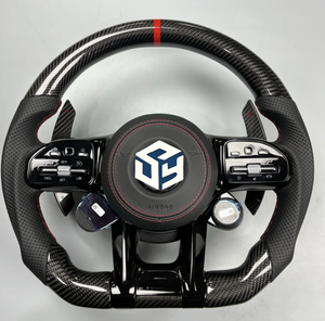 Volante <span class=keywords><strong>OLED</strong></span> in Fibra di Carbonio per Mercedes Benz W206 W205 W204 W222 W223 W213 W177 W463AMG GT GLS63 GLE63 SL63 - Product Image 1