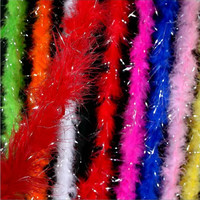 Écharpe en plumes de marabout de Turquie avec franges et garnitures pour vêtements, robes, accessoires vestimentaires, fêtes, mariages, chapellerie, danse