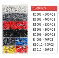 Outil de sertissage HSC8 6-4 Alicate pince à sertir ensemble câble virole sertisseur kit d'outils 0.25-10mm2 avec borne 1800 pièces