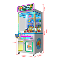 Grande machine à griffes pour grue d'arcade commerciale personnalisée Nouveau kit de prix pour attraper du poisson Jeux à pièces