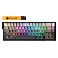 Clavier sans fil magnétique ATTACK SHARK X68 PRO HE 60% Tri-mode 8KHz avec précision RT de 0,01 mm, compatible RT/Snap Tap/DKS/MT/TGL