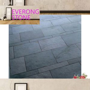 Thô đánh bóng màu xanh đá vôi 5mm vát lề đường đá - Product Image 4