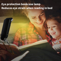 Petite lampe de lecture LED 3 couleurs, portable, marque-page, clip de lecture, lampe de nuit rechargeable et légère