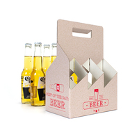 6er Pack Flaschen träger Kraft Karton Pappbecher halter 12 oz Bier-oder Soda flaschen träger Weinflaschen halter