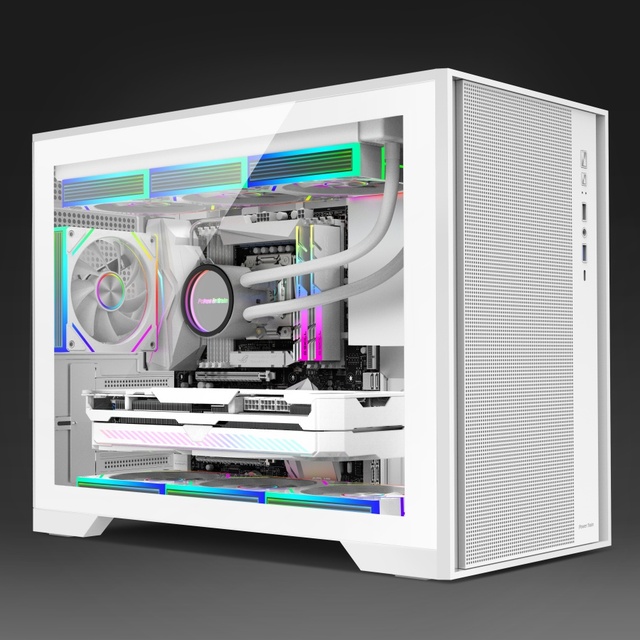 Factory New Style Mid Tower Micro ATX Gaming Computer Case PC White Gaming PC Case Cabinet Gamer Cases&Towers with Type C Port