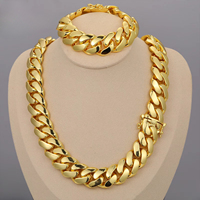 Collares de Lujo con Baño de Cobre de 14K y 18K, con Circonitas, Estilo Miami Cuban Link, Unisex, Moda Hip Hop, Cadena Cubana, Joyería al por Mayor