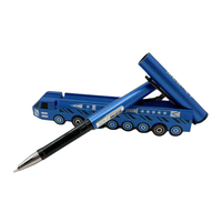 Stylo fantaisie créatif en forme de missile, jouets de haute qualité, véhicule de lancement balistique, écriture fluide, stylos gel en plastique noir et bleu, modèle