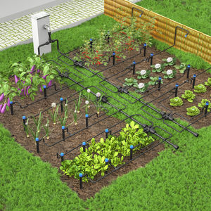 Kit d'arrosage 230FT avec tuyaux de 1/4" et système d'irrigation goutte-à-goutte de 1/2", tuyau principal, émetteurs de goutte-à-goutte réglables, raccords rapides pour plantes - Product Image 4