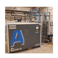Atlas Copco AQ15 AQ22 AQ30 AQ37 AQ45 AQ55 FF AtlasCopco Kompresor Udara Sekrup Bebas Oli dengan Sistem Injeksi Air
