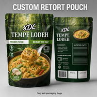 Sachet Doypack refermable personnalisé, recyclable, à haute barrière, avec fermeture zip, stérilisable, pour repas prêts à consommer, soupes, sauces, condiments et trempettes