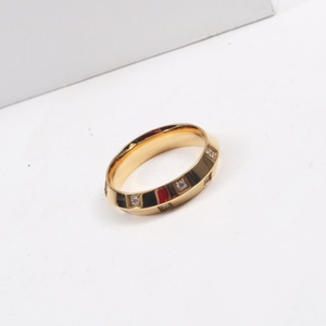 Unique Design UFO Shape <b>Crystal</b> Stainless Steel Statement <b>Ring</b> Gold Plated Zircon <b>Rings</b> for Women - Product Image 3